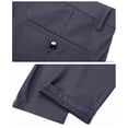 thumbnail image 3 of Chbgutlmr Dress Pants for Men Button High Waist Solid Color Suit Pants Formal Work Office Trousers Pockets, 3 of 4