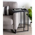 thumbnail image 2 of Kate and Laurel Lockridge Foldable Modern Side C-Table, 18.5" x 12" x 26.75", Black, 2 of 5