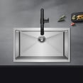 thumbnail image 3 of 30 Inch Single Bowl Top Mount Stainless Steel Kitchen Sink - LIVINGbasics®, 3 of 11