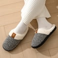 thumbnail image 2 of CHUANK Fluffy Cozy House Slippers Anti-skid Slip-on Shoes Indoor For Men Winter Shoes, 2 of 7