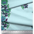 thumbnail image 3 of Soimoi Rayon Crepe Fabric Leaves & Floral Block Decor Fabric Printed Yard 46 Inch Wide, 3 of 3