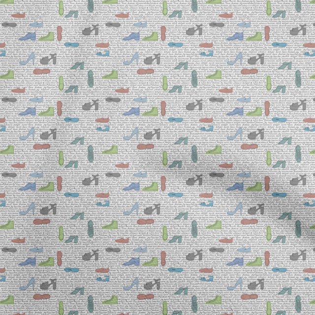 oneOone Rayon Medium Blue Fabric Travel Craft Projects Decor Fabric Printed By The Yard 56 Inch Wide