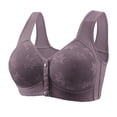 thumbnail image 5 of Daily Deals,Xdegoge Old Lady Bras for Women Front Closure, Back Bras for Women Plus Size,Full Coverage Everyday Sleeping Seamless Bralettes Purple 4X,Ropa Deportiva,Discontinued Sale Items,Clothes, 5 of 5