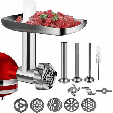 (Gift Of K) Accessoire de Broyage Alimentaire en Métal pour Batteur sur Socle Kitchenaid, Hachoir à Viande