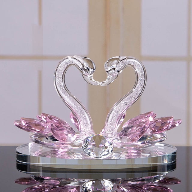 Crystal Swan Ornament Home Decoration Crafts Crystal Decoration Living Room