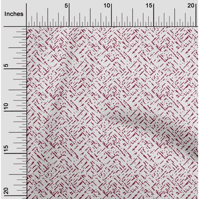 oneOone Polyester Lycra Bright Crimson Red Fabric Abstract Small Sewing Material Print Fabric By The Yard 56 Inch Wide