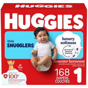 Huggies Little Snugglers Baby Diapers, Size 1 (8-14 lbs), 168 Ct&nbsp;