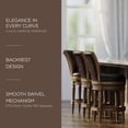 thumbnail image 2 of Maven Lane Pullman Counter Stool in Walnut Finish w/ Marksman Saddle Vegan Leather, 2 of 6