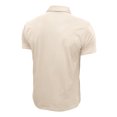 thumbnail image 4 of Chemises Habillées Légères pour Hommes à Manches Courtes, Unies, Tendance, Col à Revers, Ajustées, Pulls avec Poche (Beige, P), 4 of 4