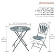 thumbnail image 4 of Alpine Corp BVK608A Peacock Feather Bistro Set - Table &amp; Two Chairs, 4 of 4