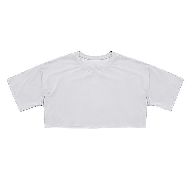 Crop Tops For Girls Short Sleeve Shirt Girls Summer Tops Neck Slim Fit Tops Basic Tee