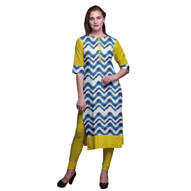 Bimba Kurta Imprimée d'Été, Tunique Droite, Robes pour Femmes