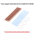 thumbnail image 2 of Copper M.2 SSD Heat Sink NVME NGFF M2 2280 Radiator Solid State Hard Disk Heatsink PC Notebook Cooler Thermal Cooling Pad Thin 2.5mm, 2 of 6
