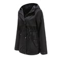 thumbnail image 3 of Women Solid Rain Jacket Outdoor Jackets Waterproof Hooded Raincoat Windproof, 3 of 9