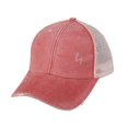 thumbnail image 1 of Ponytail Messy Buns Trucker Plain Baseball Visor Cap Unisex Hat, 1 of 5