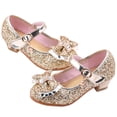 thumbnail image 3 of DPTALR Baby Girls Pearl Crystal Bowknot Sandals Bling Princess Shoes, 3 of 4