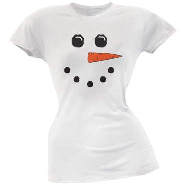 Snowman White Soft Juniors T-Shirt