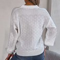 thumbnail image 5 of Chandail Décontracté Automne et Hiver à Manches Longues Col en V Boutonné pour Femmes, 5 of 5