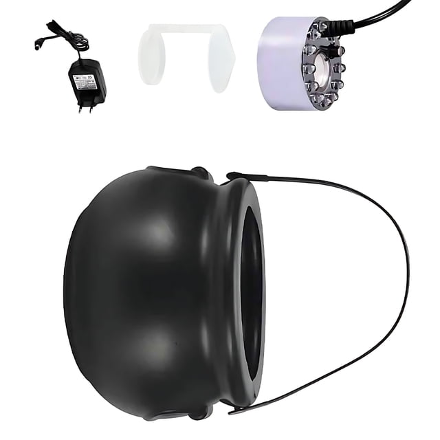 yingyy Halloween Witch Cauldrons Fog Maker Spooky Mist Effect Festive Decorations Safe To Wide Application silver EU Plug 1Set