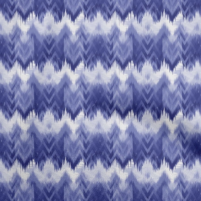 oneOone Velvet Blue Fabric Flame Stitch Sewing Craft Projects Fabric Prints By Yard 58 Inch Wide