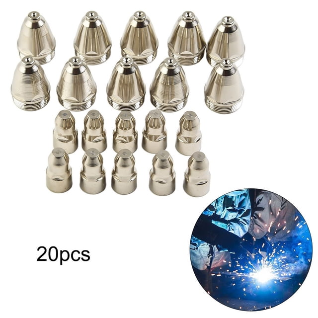 MYG 20pcs P80 Plasma Cutting Torch Consumable Cutting 60A 80A Tip Electrode Nozzle
