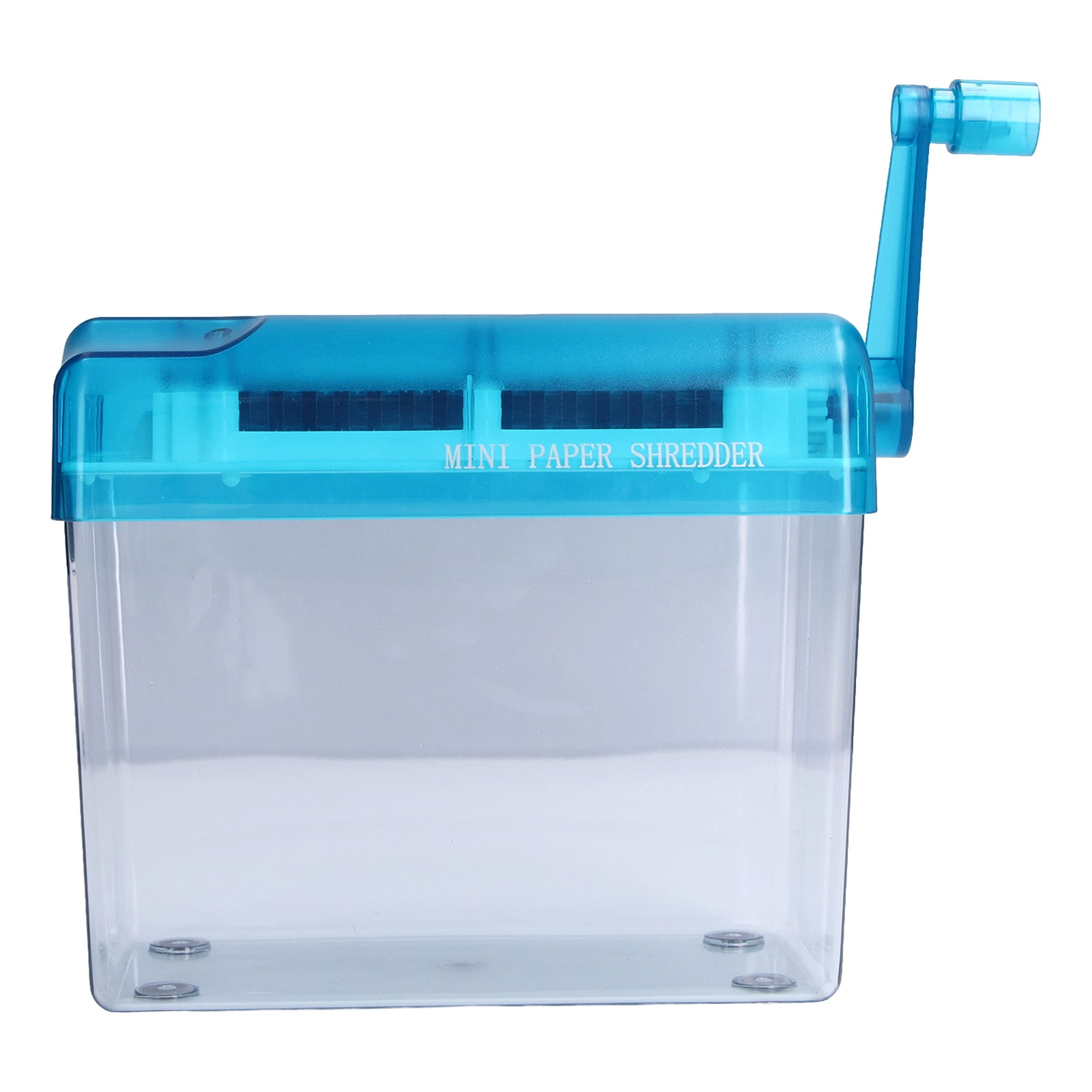 Hand Shredder, Mini Manual Shredder Fully Transparent Wide Application Portable Size Premium Material  for Office for Home for School