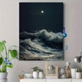 thumbnail image 4 of Qisvanset Simple Beach Ocean Canvas Print 12x16 Inch Bathroom Art, 4 of 8