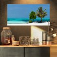 thumbnail image 1 of Beach with White Sand and Turquoise Water - Modern Seascape Canvas Artwork, 1 of 3