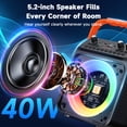 thumbnail image 4 of JYX Karaoke Machine for Adult, Wireless Speaker with RGB Light for Party, Portable Home Singing Speaker with 2 Microphones, T35-T, 4 of 12