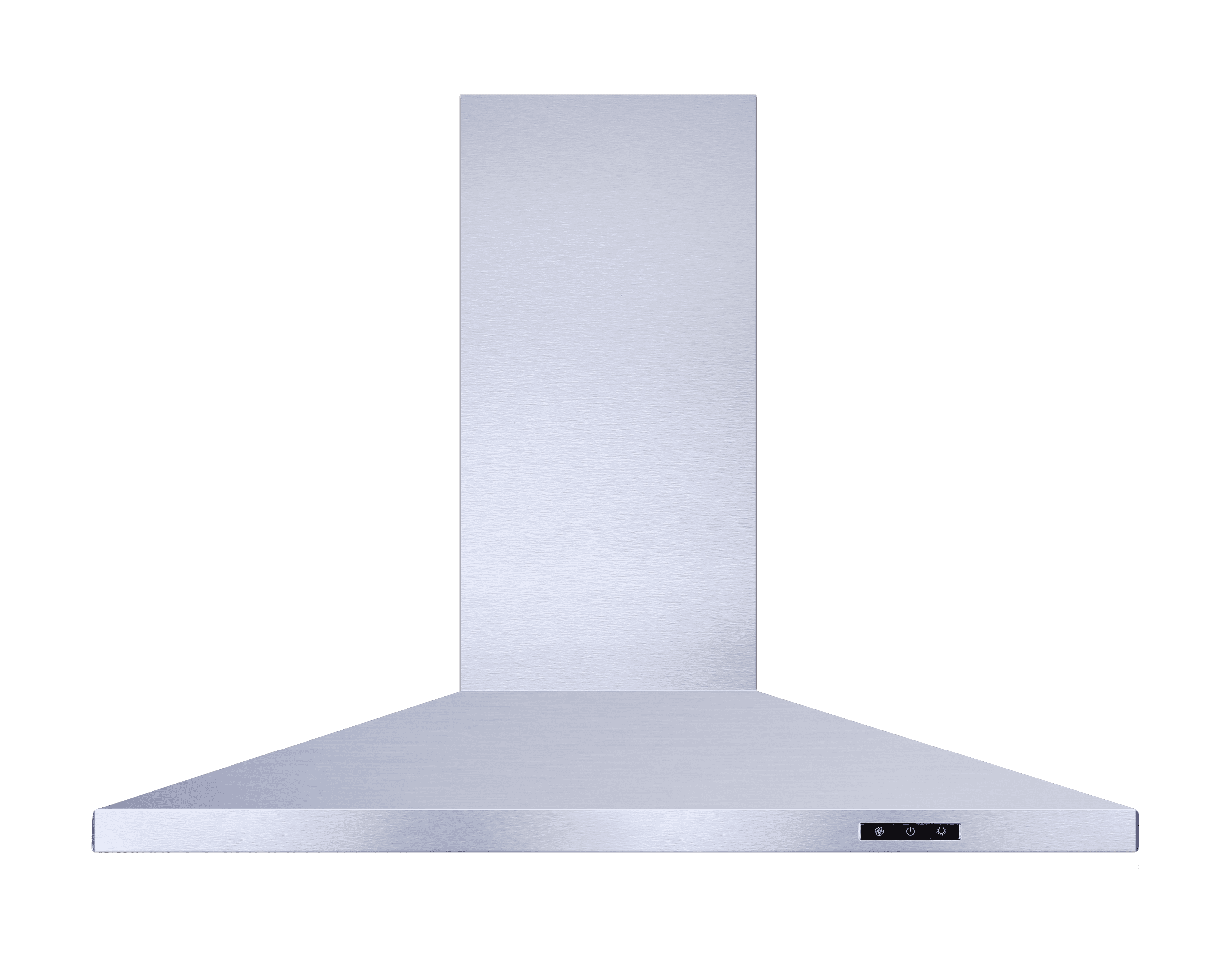 Pacific PLN-E30AS-BF 30" Wall Mount Chimney Range Hood, Stainless Steel, 3-Speed, Up to 750 CFM, LED Strip Light