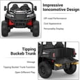 thumbnail image 4 of 24V 4WD Ride-On Dump Truck with Remote Control, 2-Seater Electric Construction Vehicle with Dump Bed & Shovel, 4 of 8