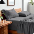 thumbnail image 1 of Bare Home Washed Sheet Set - Premium 1800 Collection - Deep Pocket - 4 Piece - Full, Gray, 1 of 6