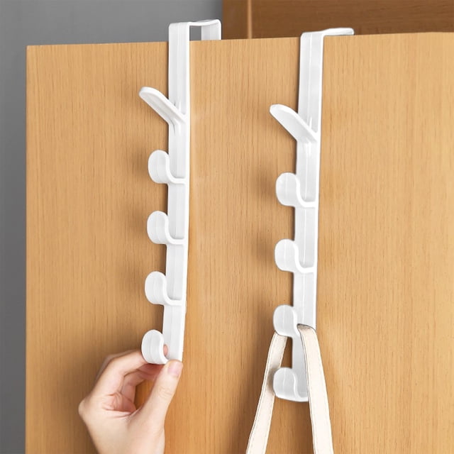 UsRHHA Hanging Clothes Rack Hat Storage, Behind the Door Clothes Hook Organizer, Space Saving Garment Management