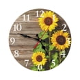 thumbnail image 2 of 30cm European Retro Rustic Sunflower Wall Clock Home Living Room Decoration Wall Clock, 2 of 4