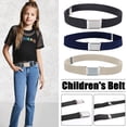 thumbnail image 3 of Ceinture pour Tout-Petits Élastique Ajustable Extensible Ceintures Unisexes Argent Carrée E3J2, 3 of 9
