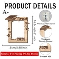 thumbnail image 3 of Kjfeif Class of 2026 Graduation Photo Frame Graduation Themed Display Stand with Cap and Diploma Design Natural Wood Finish for Kindergarten Preschool High School Gift, 3 of 6