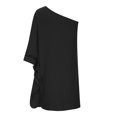 thumbnail image 5 of Gspmoly Robes pour Femmes, Robe à Épaules Asymétriques en Dentelle à Empiècements pour Femmes, Manches Courtes, Épaules Asymétriques, Longueur Genou, Robe de Cocktail pour Femmes jusqu'à 65 % de Rabais, 5 of 5