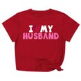 thumbnail image 2 of Meichang T-Shirts de la Saint-Valentin pour Femmes, Hauts Mignons avec Motif Cœur, Manches Courtes, Col Rond, Coupe Ample, 2 of 7