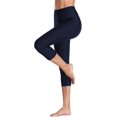thumbnail image 4 of Womens Swim Pants Solid High Waisted Swim Capris Swimming Leggings, 4 of 7