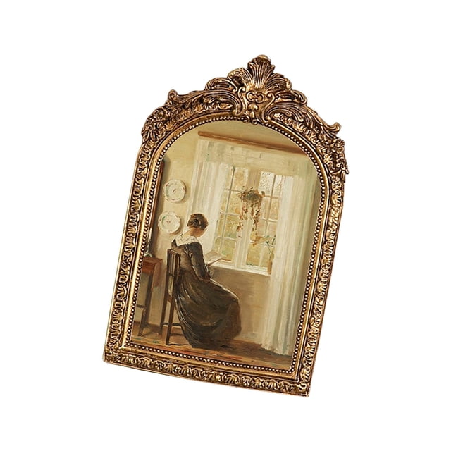 yuksok Antique Photo Frame Carved Jewelry Display Frame Hanging Resin Picture Frame for M