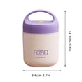 thumbnail image 2 of Boîte à Lunch Esthétique Boîte à Lunch Esthétique Boîte à Lunch Violette Acier Inoxydable 304 Mini Tasse de Déjeuner Scellée Poignée Isolation Portable Extérieur Lait Tasse Pratique Soupe Conserve Tasse Mignonne Boîte Bento Mignonne Boîte Bento, 2 of 4