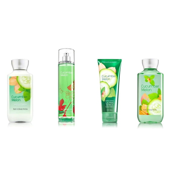 Bath & Body Works Cucumber Melon Set | Shower Gel Body Lotion Body Cream & Fragrance Mist