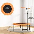 thumbnail image 3 of Soozier 39" Mini Exercise Trampoline Indoor Fitness Rebounder, Orange, 3 of 10