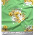 thumbnail image 1 of Soimoi Polyester Crepe Fabric Leaves & Wild Flower Floral Print Fabric by Yard 42 Inch Wide, 1 of 3