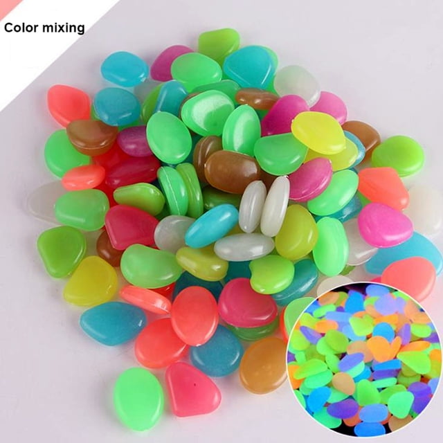 Vadktai Glow in The Dark Rocks Outdoor, Glow Rocks for Outdoor Decor, Glow in The Dark Pebbles, Glowing Rocks for Garden, Walkway, Pathway, Yard