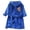 Blue, variant on Hiiyo Little Boys Flannel Warm Bathrobe Hooded Homewear Night Robe Sleepwear, Sizes 1-7