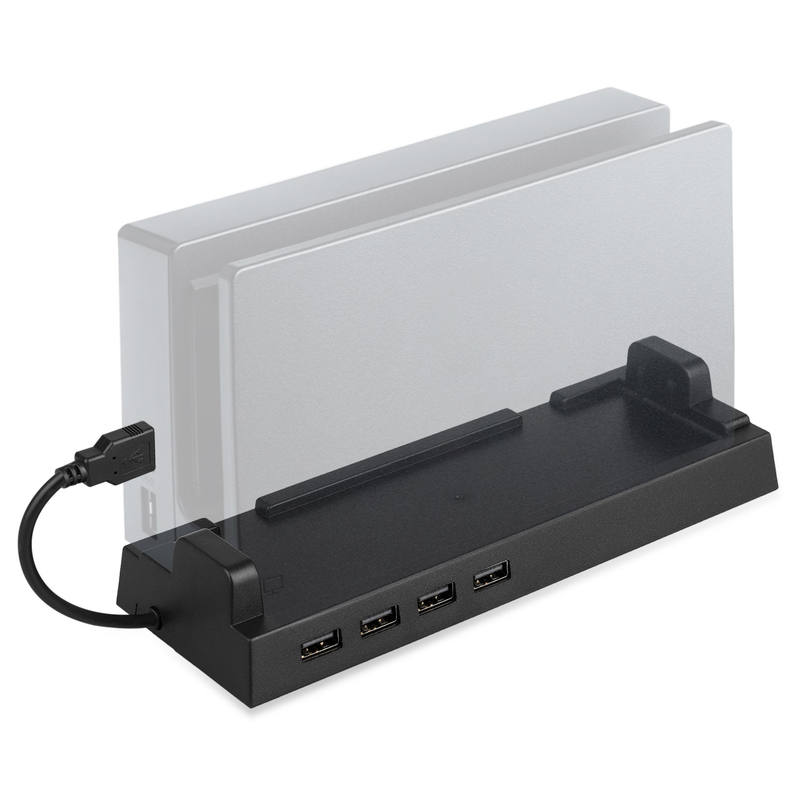 Hub Dock for Nintendo Switch,USB 2.0 Data Transmission Dock with 4 Output Ports