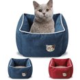 thumbnail image 2 of Pet Bed Soft Fleece Deep Sleep Windproof Cat Winter Bed Pet Cushion, 2 of 9