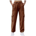 thumbnail image 1 of Timegard Womens Cargo Pants Pantalon Taille Haute à Bas Resserré Léger de Randonnée Uni avec Poches, 1 of 6