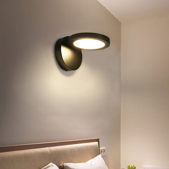 Fwttom Metal Wall Lamp, Modern Indoor LED Wall Lamp Bedroom Garden Corridor Balcony Rotation Wall Lights